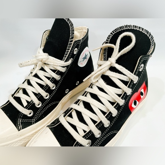 Comme Des Garcons PLAY Converse Unisex Chuck Taylor High Top Sneakers men’s 8.5 - Picture 7 of 11